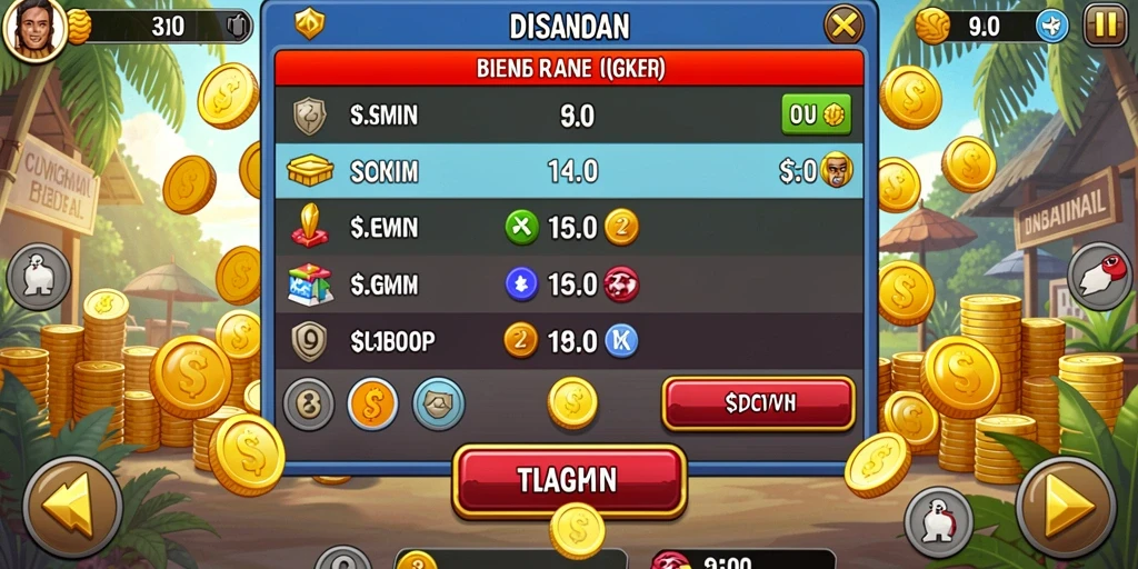 Screenshot menunjukkan tampilan antarmuka permainan yang menarik.