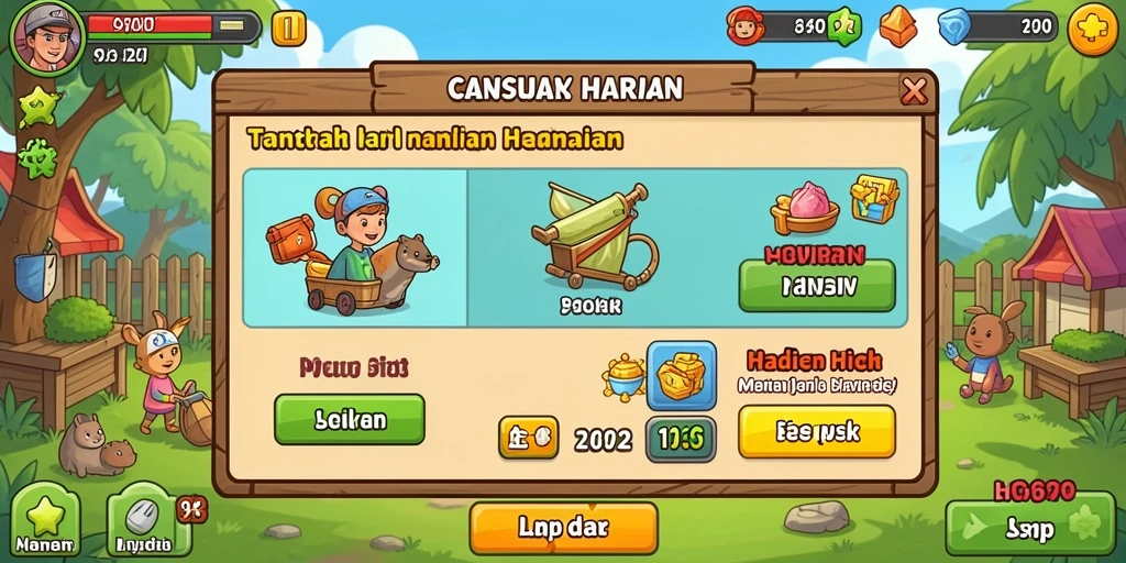 Tampilan mesin slot yang menarik dan interaktif.