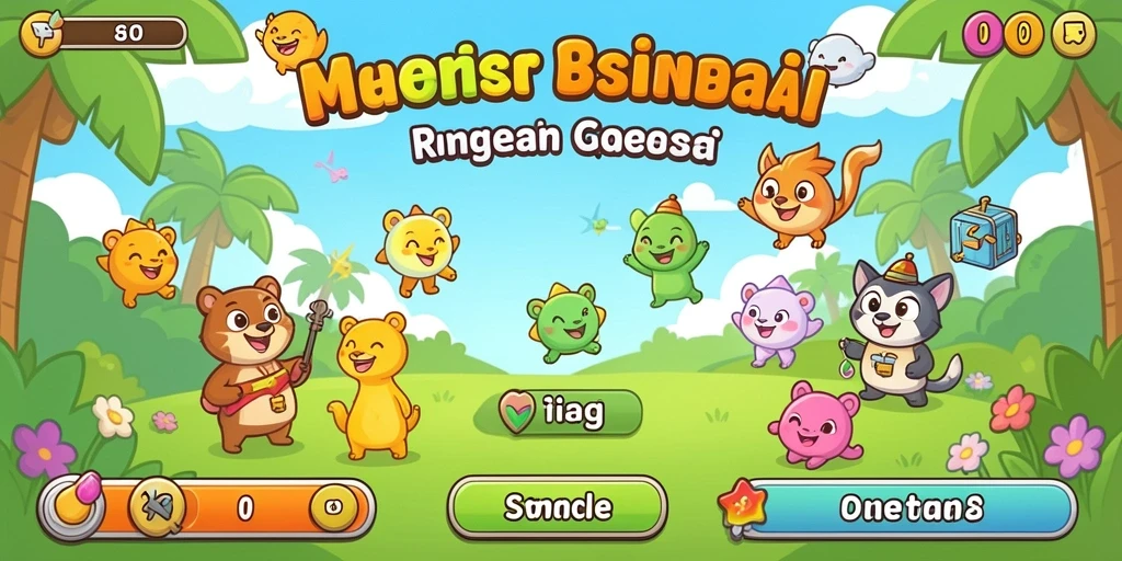 Screenshot menampilkan tampilan utama permainan yang menarik.